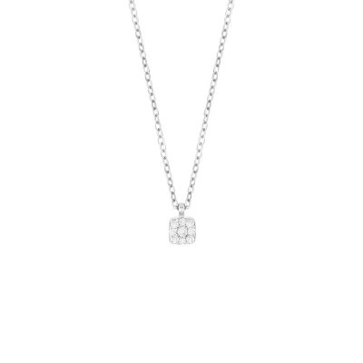 Collierino Bagliori oro bianco con diamanti [63ce35e8]