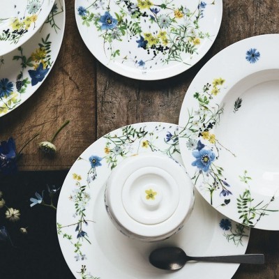 Piatto piano Brillance Fleurs des Alpes 27 cm [6d67e4b1]