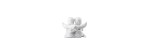 Coppia angeli cuore Engel klein Weiss matt [0e576678]