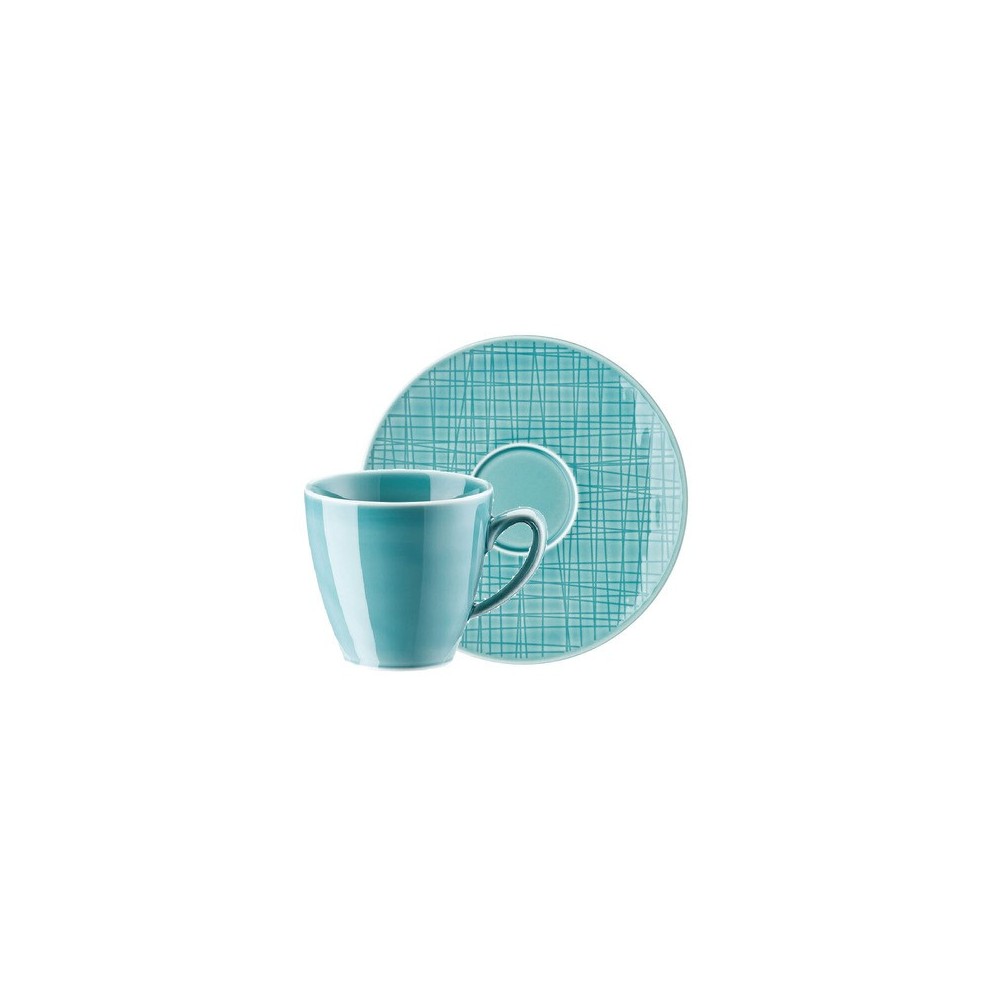 Tazza espresso con piattino Mesh Colours Aqua [c4c2496c]