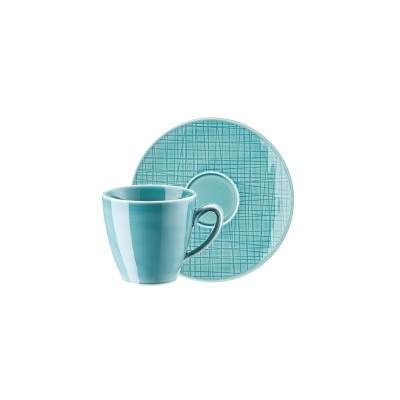 Tazza espresso con piattino Mesh Colours Aqua [c4c2496c]