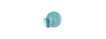 Tazza espresso con piattino Mesh Colours Aqua [c4c2496c]