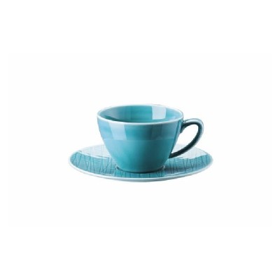 Tazza tè con piattino Mesh Colours Aqua [cfd954a2]