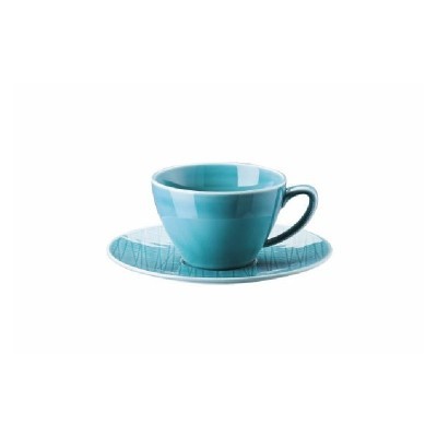 Tazza tè con piattino Mesh Colours Aqua [cfd954a2]