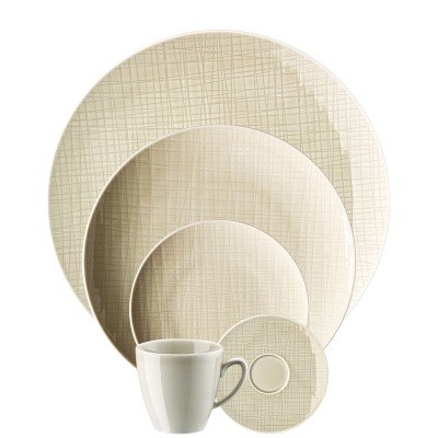 Piatto piano 27 cm Colours Cream Mesh [0c0efc05]