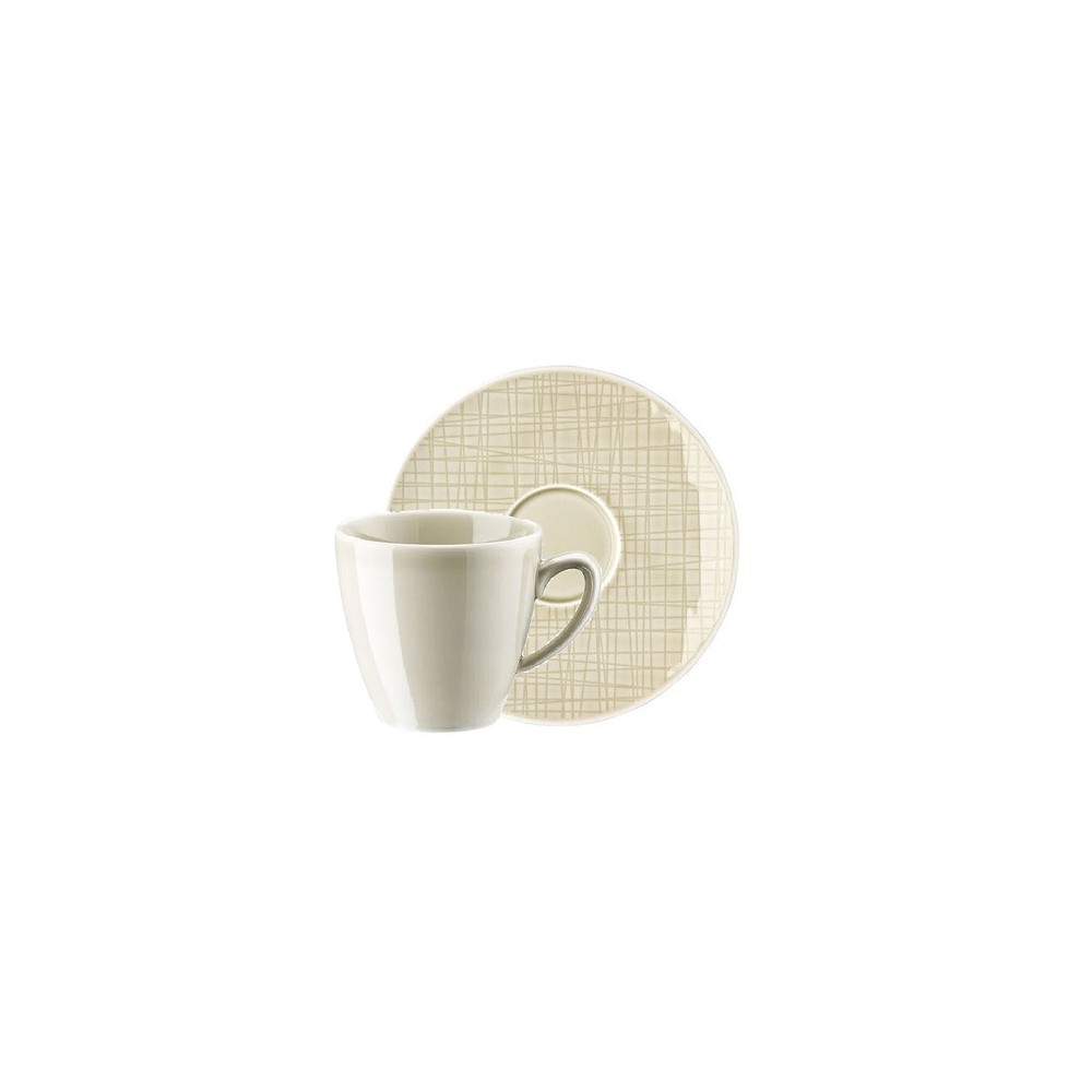 Tazza espresso con piattino Mesh Colours Cream [1dac421c]