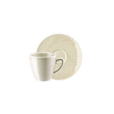 Tazza espresso con piattino Mesh Colours Cream [1dac421c]