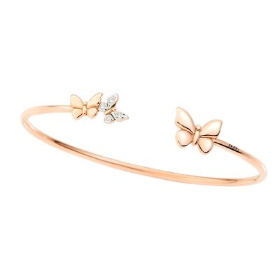 Bracciale Cuf Farfalla oro rosa 9kt [02ba8034]