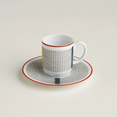 Tazza caffè con piattino Tressages Équestres [4a714215]
