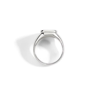 Anello Sigillo argento e diamante bianco [3abc9889]
