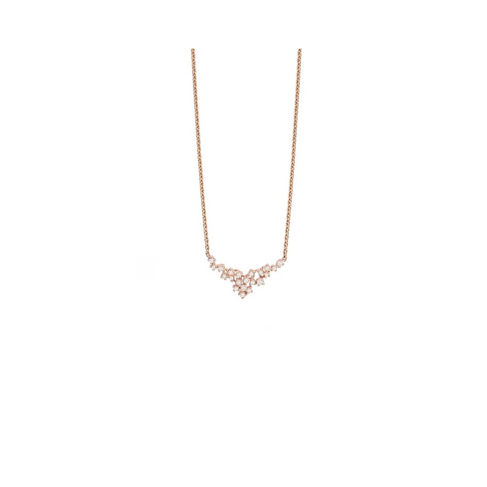 Collana Mimosa oro rosa con diamanti [7c12cd26]