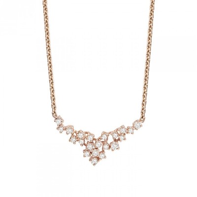 Collana Mimosa oro rosa con diamanti [a5348e2b]