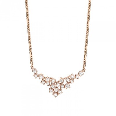 Collana Mimosa oro rosa con diamanti [a5348e2b]