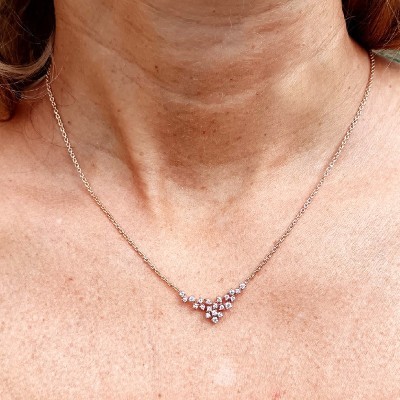 Collana Mimosa oro rosa con diamanti [12294f2f]