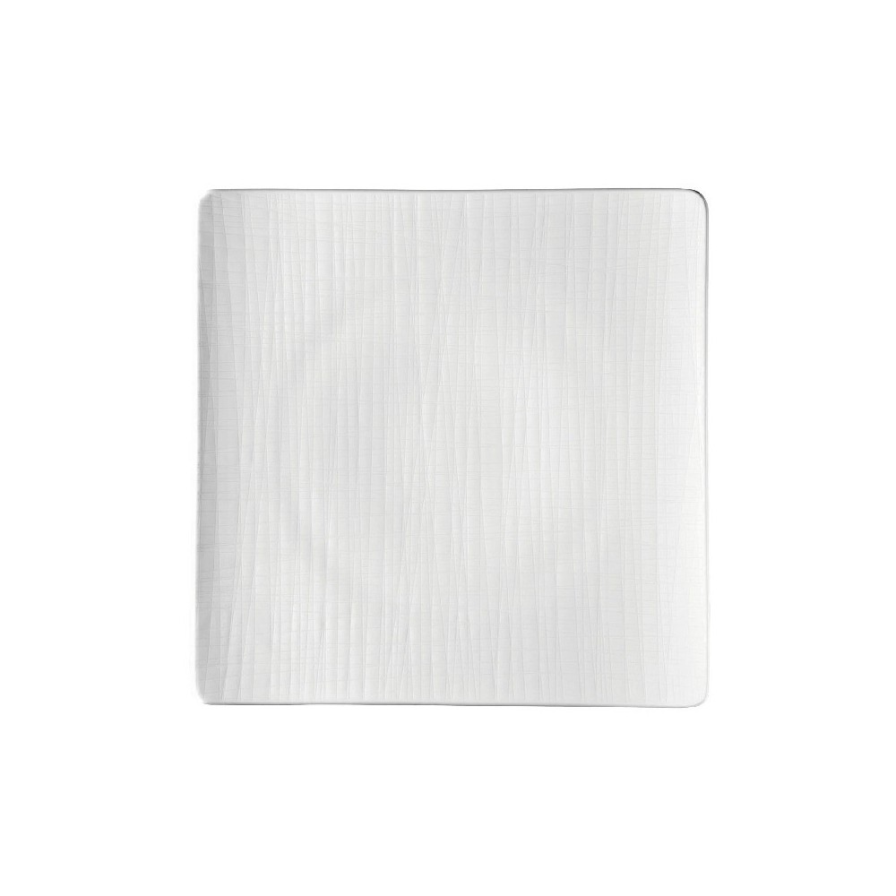 Piatto piano quadrato 31 cm Mesh Weiss [6cb1d4a8]