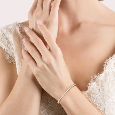 Bracciale Tennis Veramore oro bianco con diamanti [48833d95]