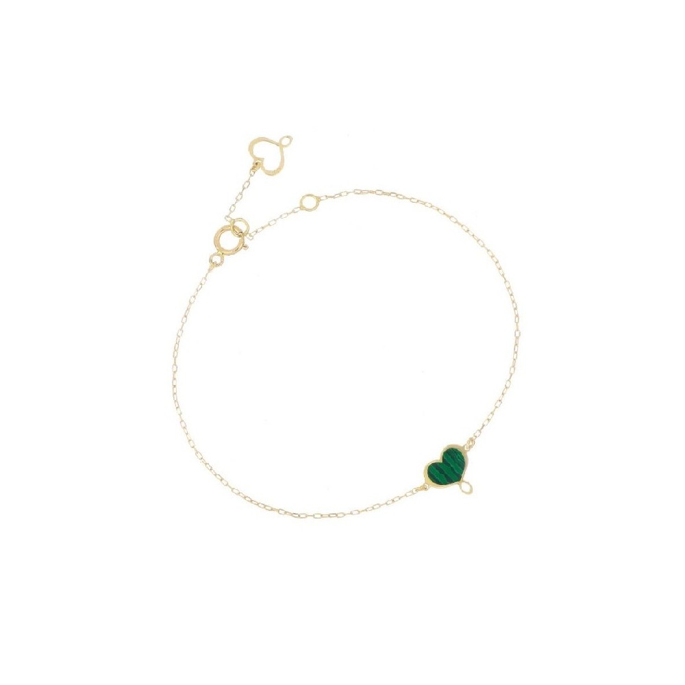 Bracciale 18kt Cuore Maman Malachite [5ef50be6]