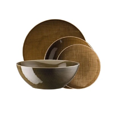 Piatto fondo 21 cm Mesh Colours Walnut [c0525c07]