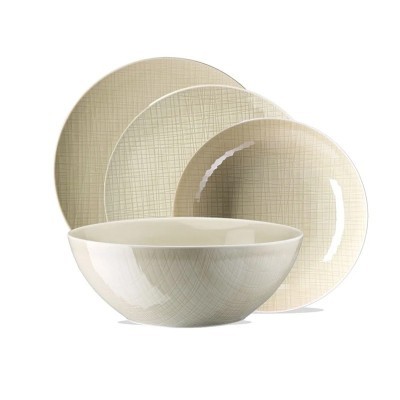 Piatto fondo 25 cm Mesh Colours Cream [4926fd77]