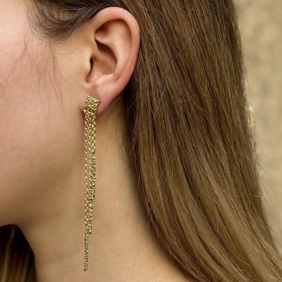 Orecchino Charleston Ottone Grigiosole [febd26e3]