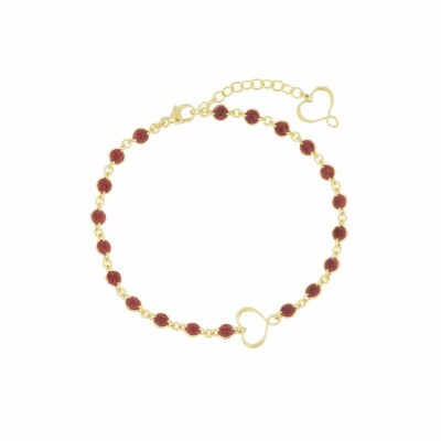 Bracciale Cuore Maman smalto bordeaux [58a87cd2]