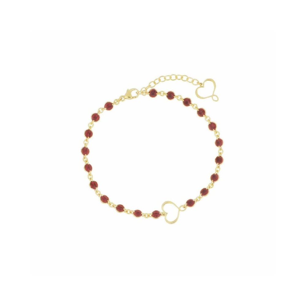 Bracciale Cuore Maman smalto bordeaux [58a87cd2]