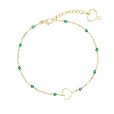 Bracciale Cuore Maman Smalto verde [3426eb56]