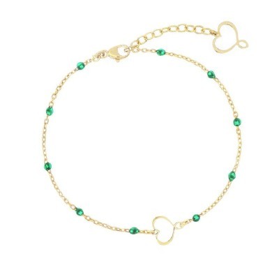 Bracciale Cuore Maman Smalto verde [3426eb56]
