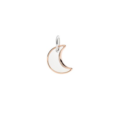 Ciondolo XL Luna Argento & Oro rosa [bc100341]