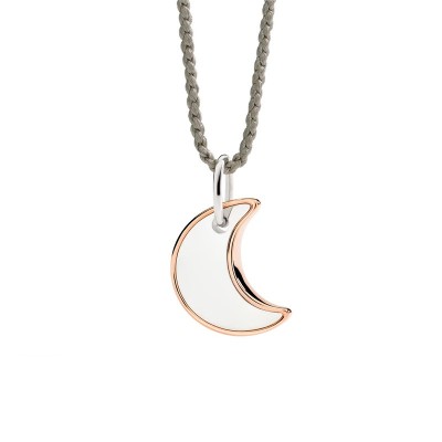 Ciondolo XL Luna Argento & Oro rosa [6536404c]