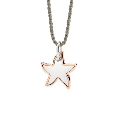 Ciondolo XL Stellina Argento & Oro rosa [cc22a11c]