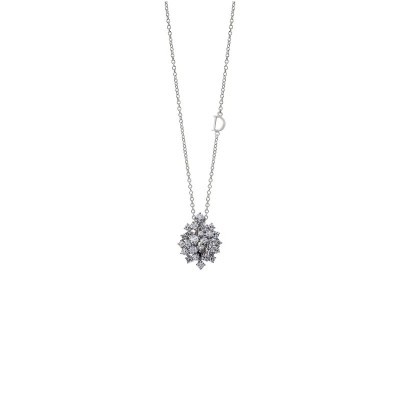 Collana Mimosa oro bianco con diamanti [82cedd0b]