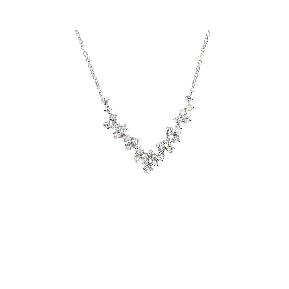 Collana Mimosa oro bianco e diamanti [d213aeb5]