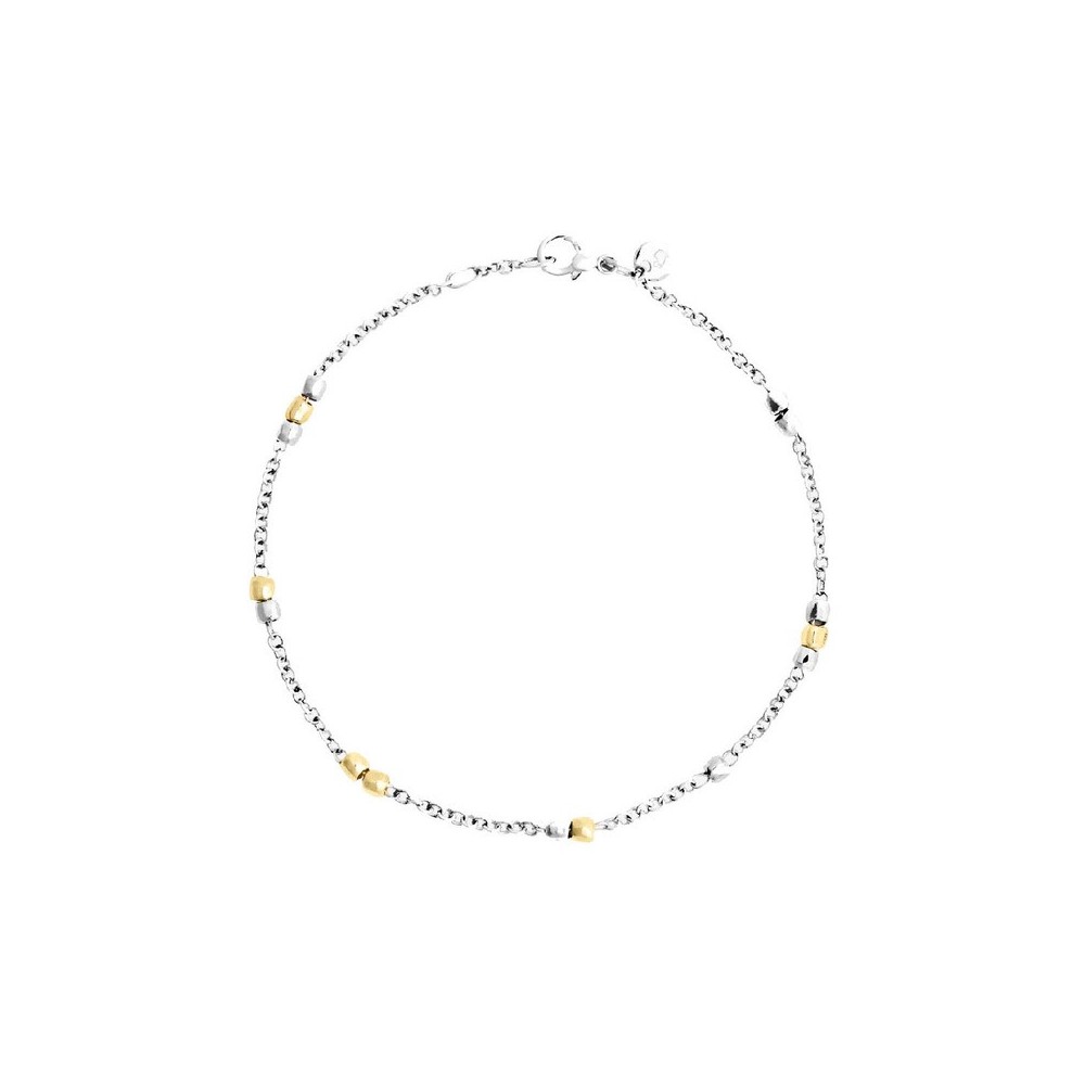 Bracciale Mini Granelli argento e oro giallo [668da837]