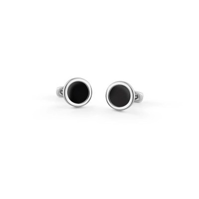 Gemelli Equilibrio argento con onice [5f73554c]