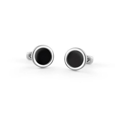 Gemelli Equilibrio argento con onice [5f73554c]