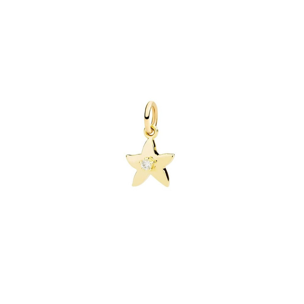 Charm Stellina oro giallo 9kt e diamante [ef9889ff]