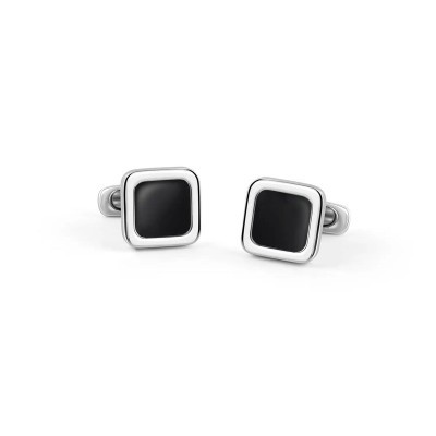 Gemelli Equilibrio argento con onice [2b76d84a]