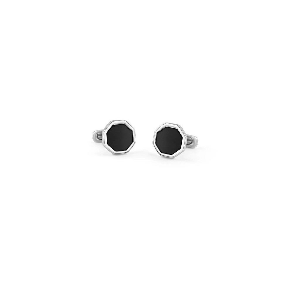 Gemelli Equilibrio argento con onice [b8e5a29e]