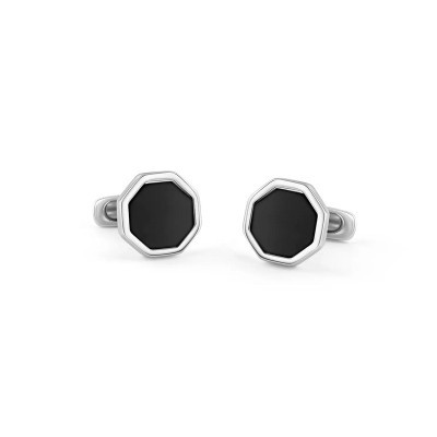 Gemelli Equilibrio argento con onice [8e076692]