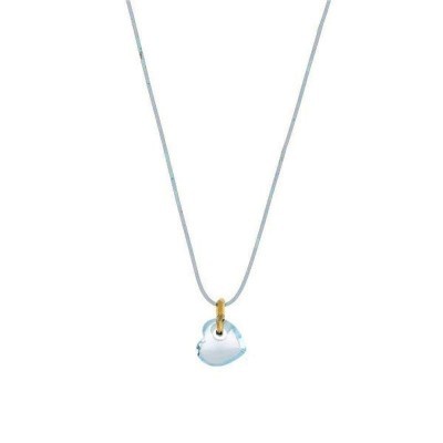 Componente battito cuore 18kt Topazio azzurro [f5b601ba]