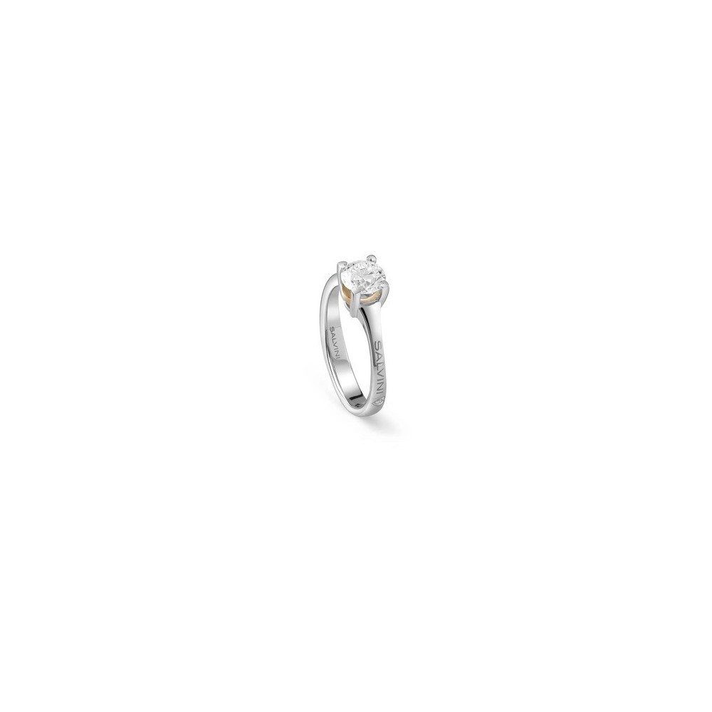 Anello Battito oro bianco e oro rosa con diamante [08ccd1d4]