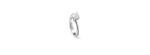 Anello Battito oro bianco e oro rosa con diamante [d1ea92d9]