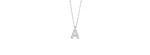 Collana Be Happy Lettera A oro bianco e diamanti [a46f0af9]