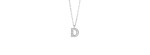 Collana Be Happy Lettera D oro bianco e diamanti [2d9a63fb]