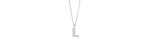 Collana Be Happy Lettera L oro bianco e diamanti [483d50e4]