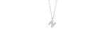 Collana Be Happy Lettera N oro bianco e diamanti [4664e1e7]