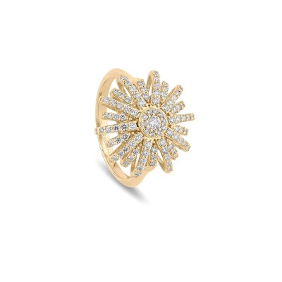 Anello Sole oro giallo con diamanti [7ab2e37d]