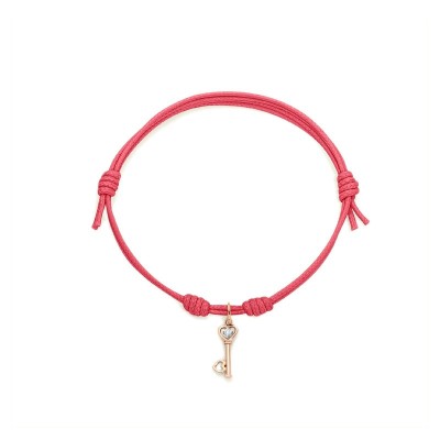 Bracciale cordino con Chiave e diamante [7a850e67]