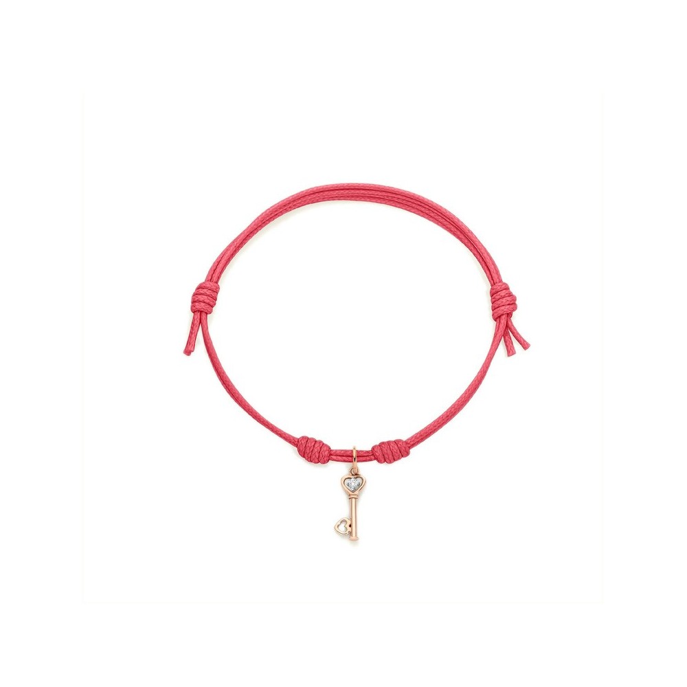 Bracciale cordino con Chiave e diamante [7a850e67]